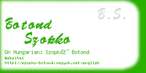 botond szopko business card